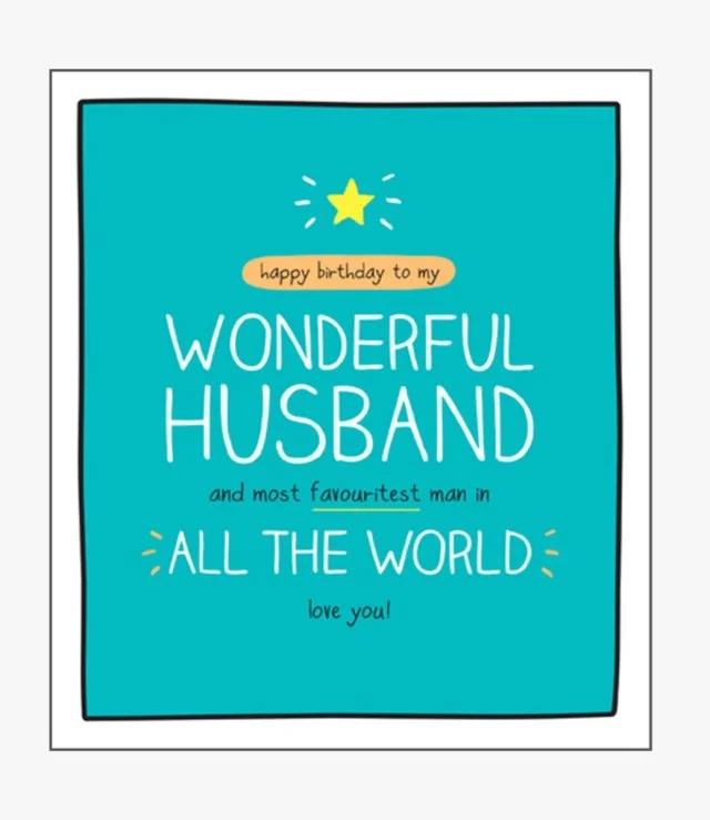 Husband Favouritest All The World Greeting Card by Happy Jackson
