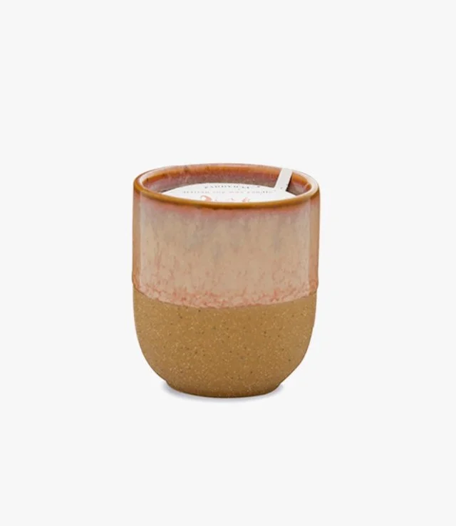 Kin 3.5 Oz. Rust Reactive Dripped Glaze On Raw Ceramic Base Pink Opal + Persimmon by Paddywax