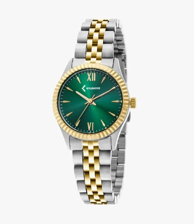 ساعة كايلمور للنساء بمينا أخضر من الشايع