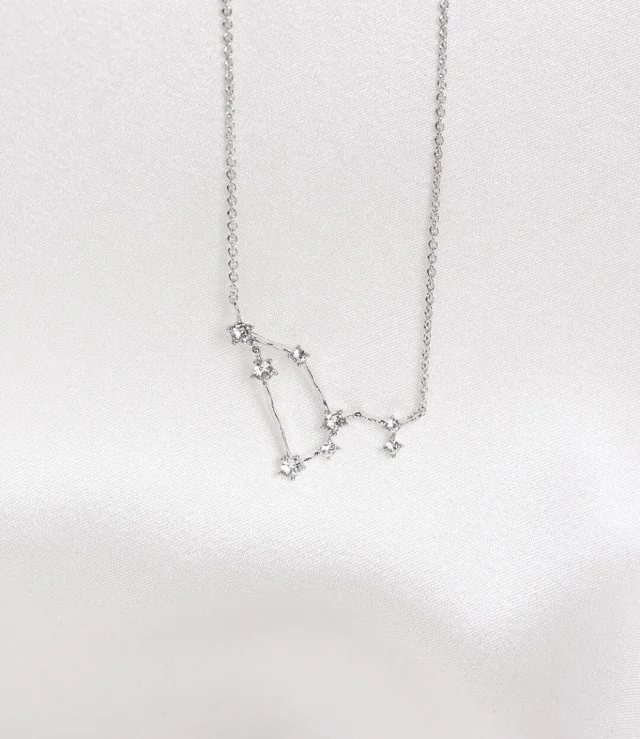 Leo Star Sign Necklace - Silver By Lily & Rose