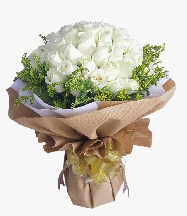 Majestic White Hand Bouquet