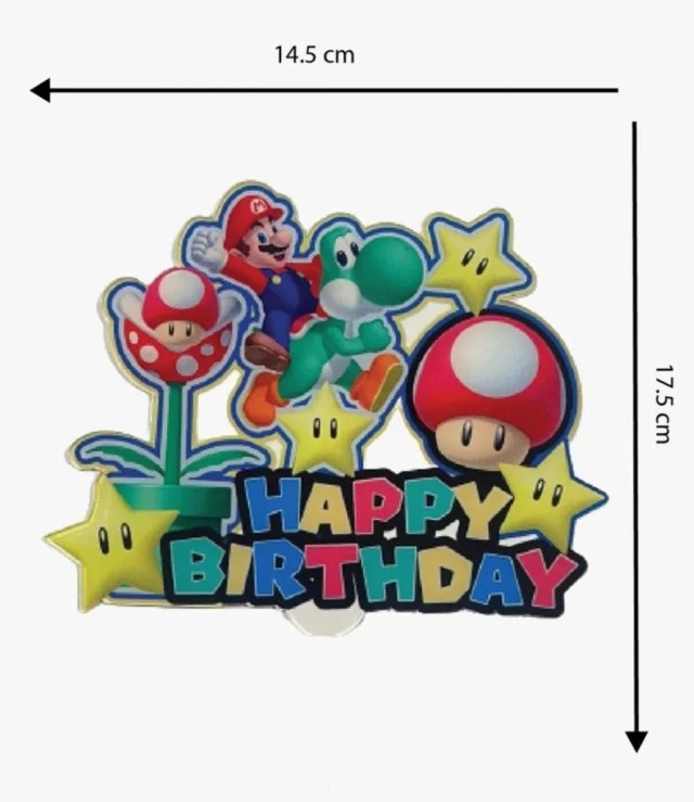 Mario and Mushroom Cake Topper