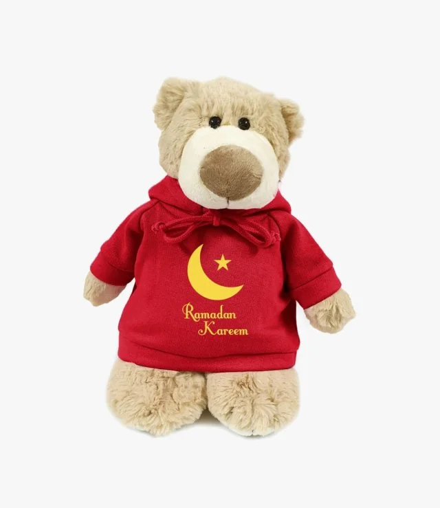 Mascot Bear with Ramadan Kareem Hoodie Size 28cm By Fay Lawson