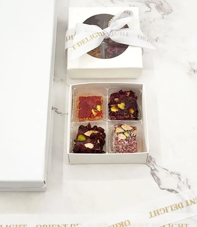 Mixed Sugar Free Turkish Delight 4 Piece Box By Orient Delight