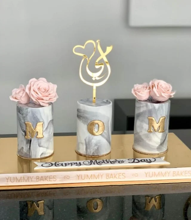 Mother's Day Mini Cakes Gift Set By Yummy Bakes