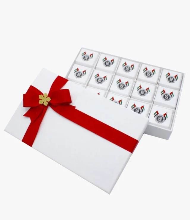 National Day Red Bow Chocolate Box - 300g - Pack of 10 Boxes By Le Chocolatier