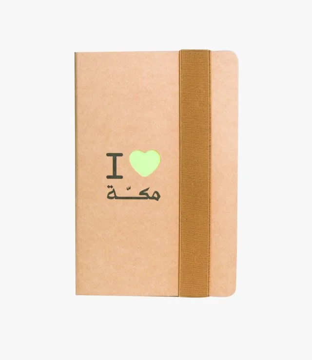 Notebook I ♥ Makkah, Green
