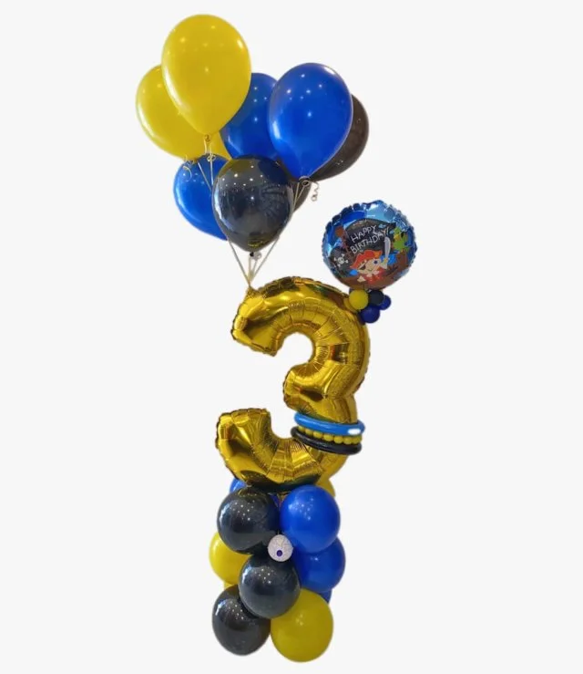Number Balloon Arrangement 
