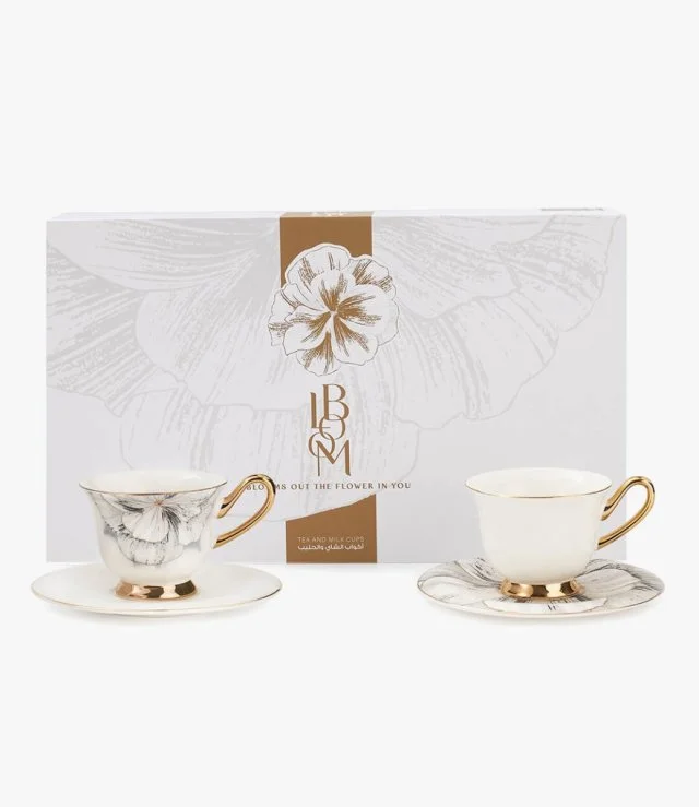 Otantik Bloom-Porcelain Tea Sets-Grey