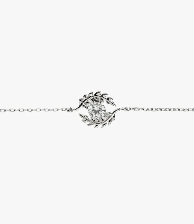 Gold-Plated Peaceful Bracelet - White Gold