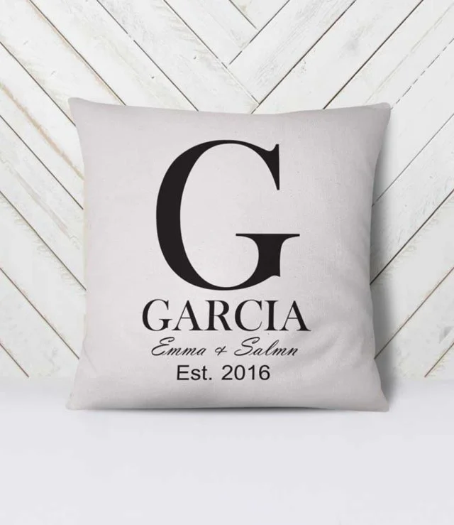 Personalized  Family Initial Cushion