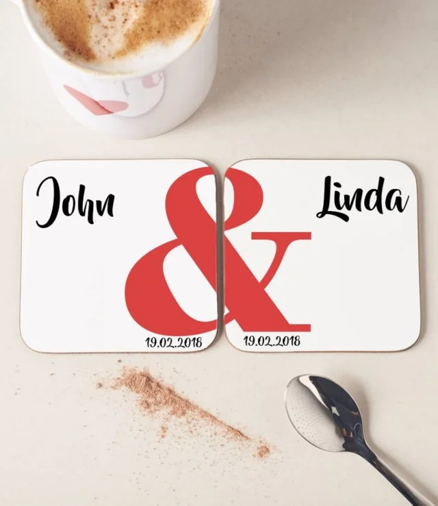 Personalized Name & Date Coasters