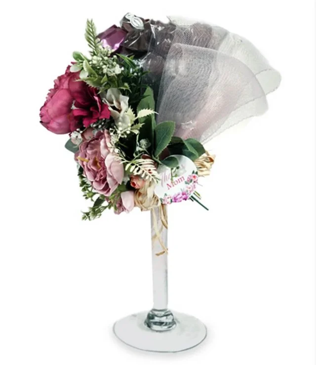 Precious Peonies - Chocolate Vase By Blessing