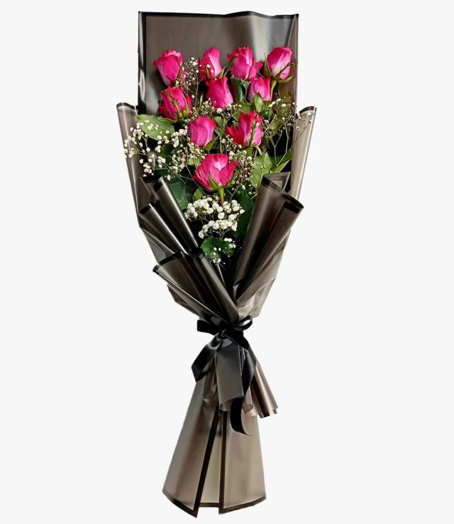 Roses in Black Wrapping