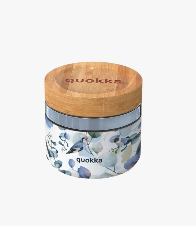 Quokka Glass Food Jar With Silicone Cover Deli Blue Nature 820 ml