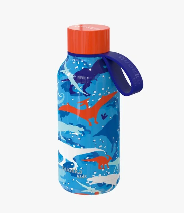 Quokka Kids Thermal SS Bottle Solid With Strap Dinosaur 330 ml