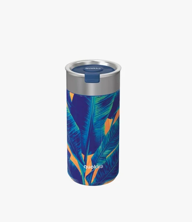 Quokka Thermal Stainless Steel Coffee/Tea Tumbler With Infuser Blue Jungle 400 Ml