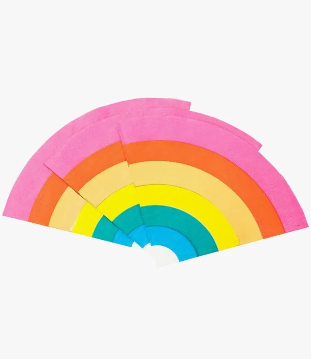 Rainbow Napkin with Foil 16pc Pack by Talking Tables