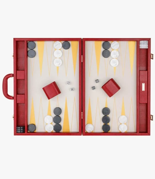 Red Lizard Large Backgammon By VIDO Backgammon