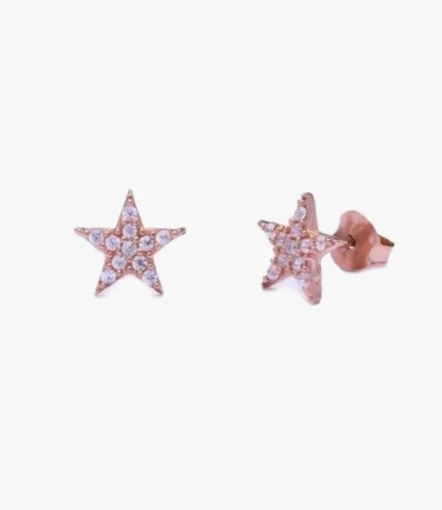 Gold-Plated Starfish Flower Earrings