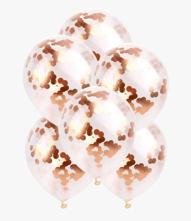 Rose Gold Confetti Balloons