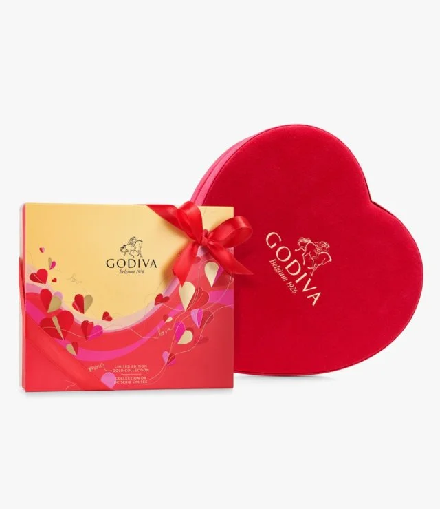 Rouge Chocolate Gift Set: Velvet Red & Napolitains by Godiva