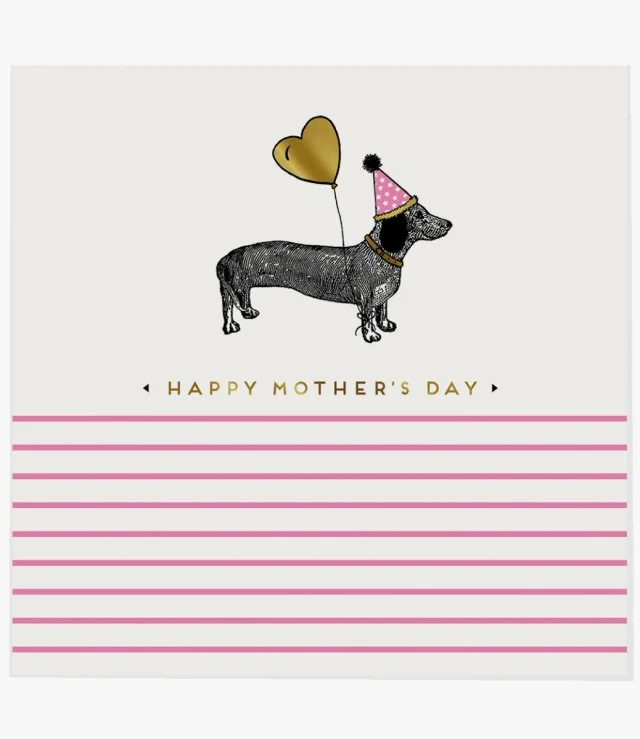 Sausage Dog Mother's Day Greeting Card by Alice Scott