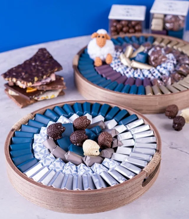 Wooden Eid Chocolate Tray Arrangement by Lilac - Small