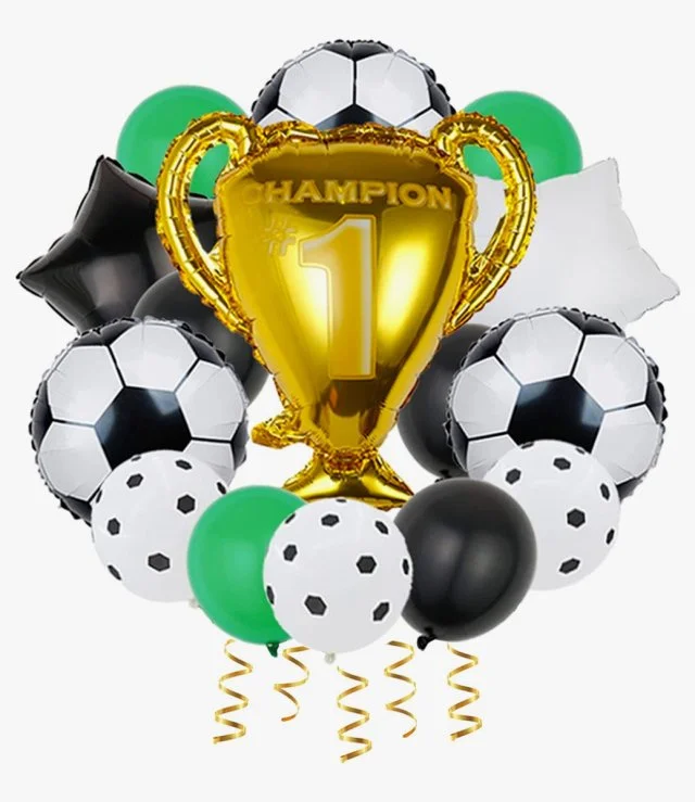 Soccer Trophy Foil Balloons Collection
