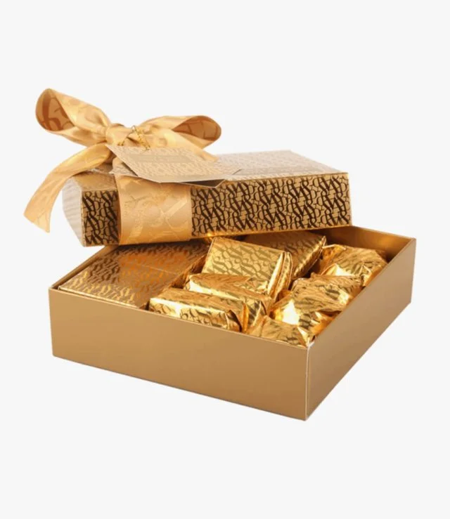 علبة شوكولاتة ذهبية خاصة للهدايا - حجم صغير