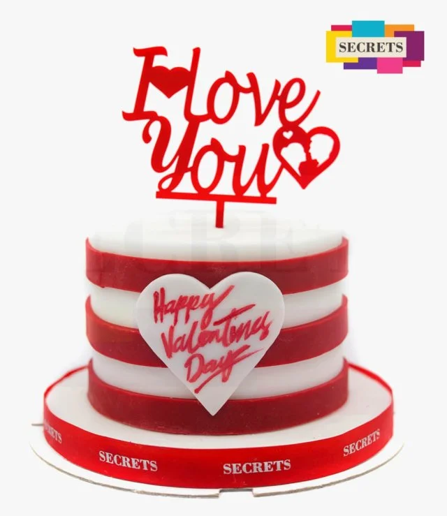 Striped Valentine's Cake