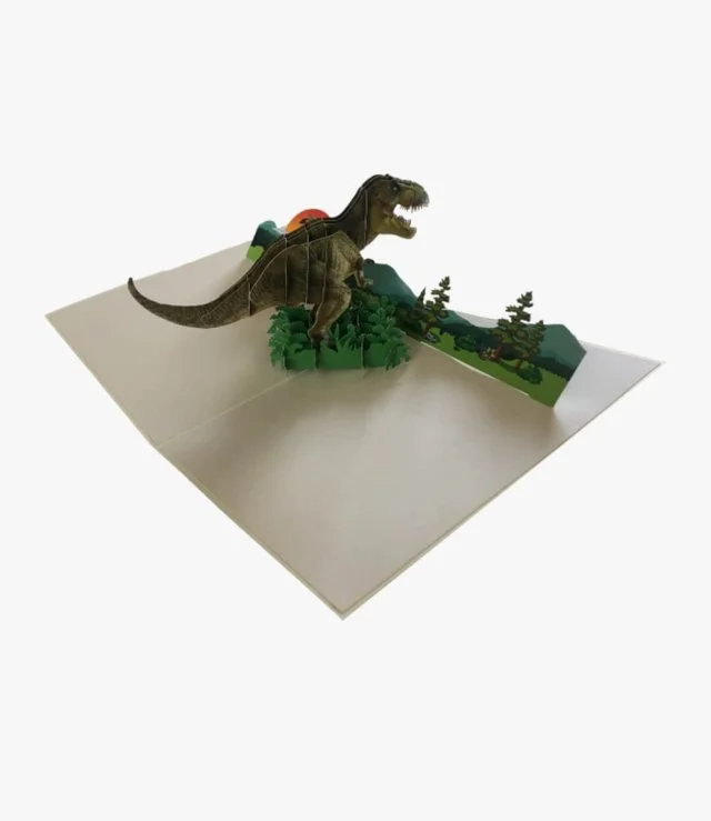 ديناصور التيريكس - بطاقة ثلاثية الأبعاد من أبرا كاردس