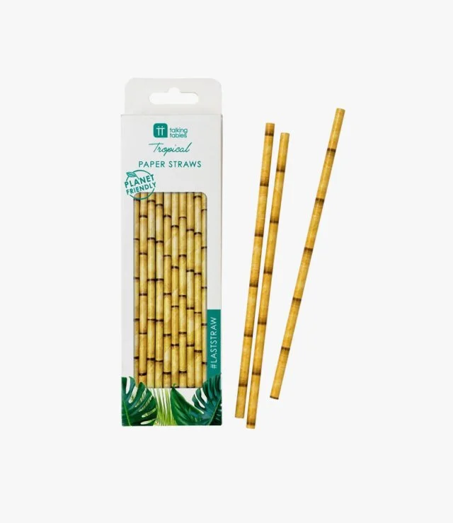 Tropical Fiesta Paper Straws 20pc Pack by Talking Tables