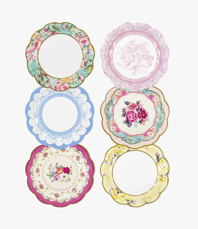 Truly Scrumptious Small Vintage Party Plate 12pc Pack by Talking Tables