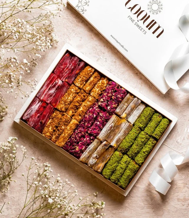 Turkish Delight Strips With Nuts by Loqum
