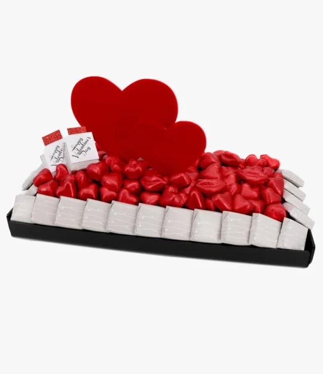 Valentine Chocolate Luxury Acrylic Tray by Le Chocolatier Dubai