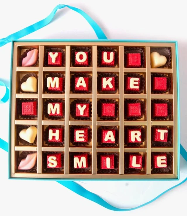 صندوق شوكولاته أنت تجعل قلبي يبتسم من إن جيه دي