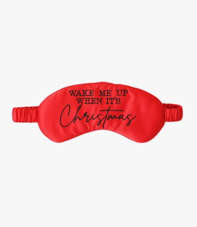 Wake Me Up When It's Christmas Eye Mask by Lumiere Co