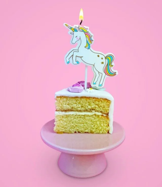 We Heart Unicorn Statement Candle by Talking Tables