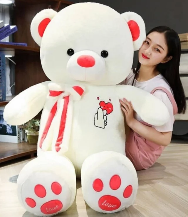 White & Red Bear 160cm
