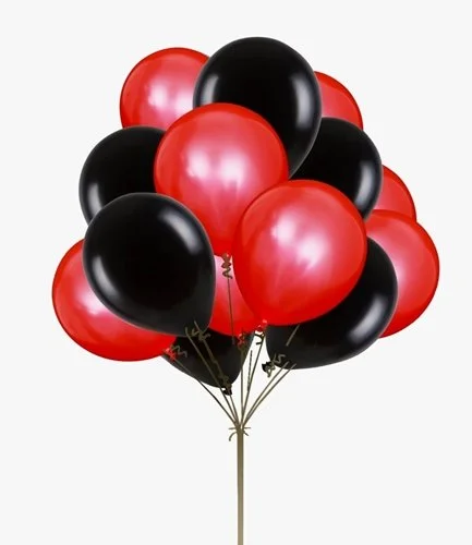 Red & Black Balloon Bouquet