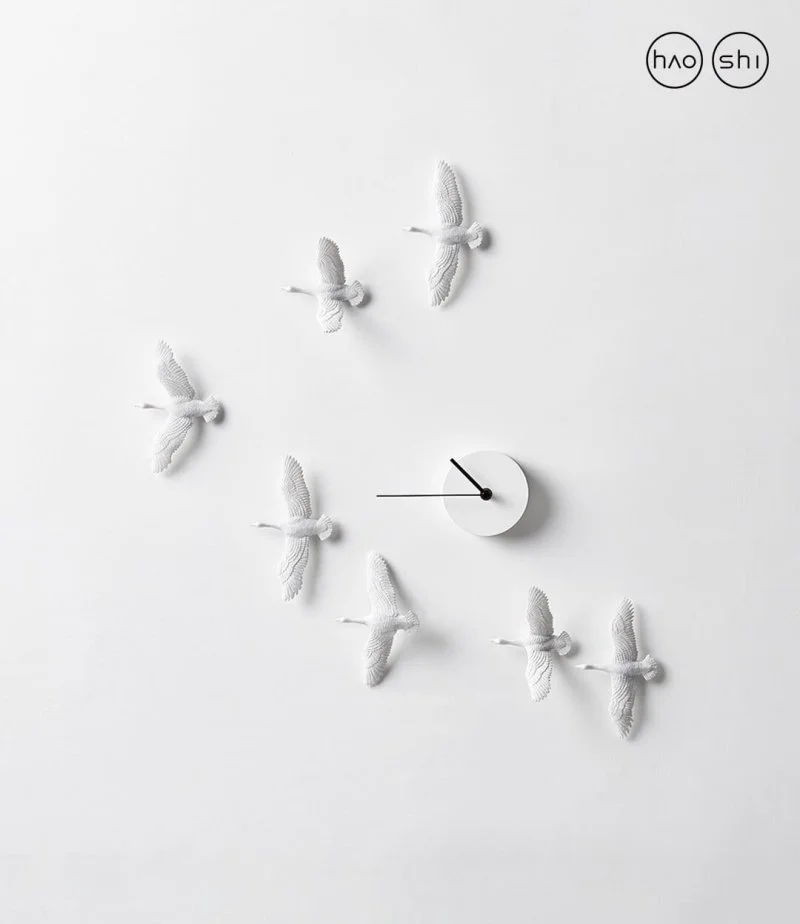 ساعة حائط الطيور المهاجرة (شكل V) 