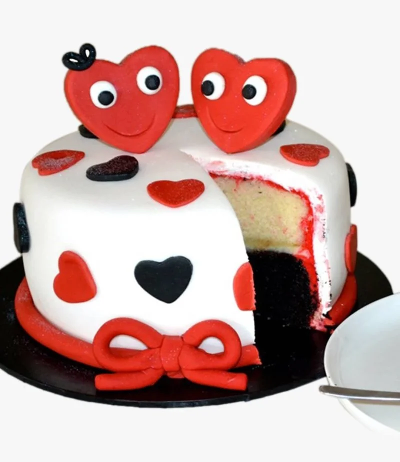 You & Me Valentine's Cake by Sugar Sprinkles 