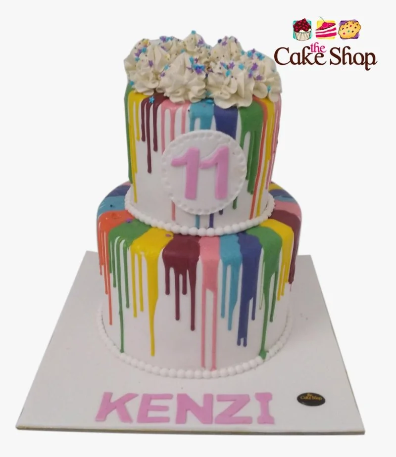 Rainbow 3D Birthday Cake