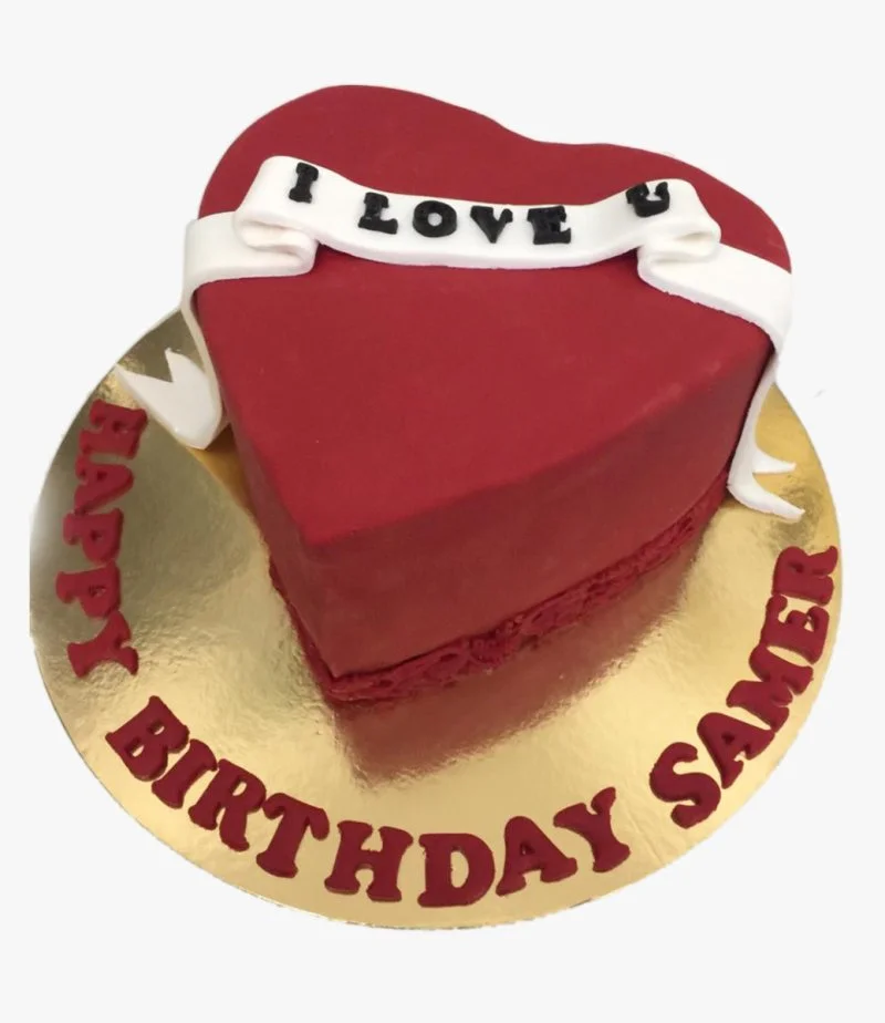 Red Heart Cake by Sweet Cake