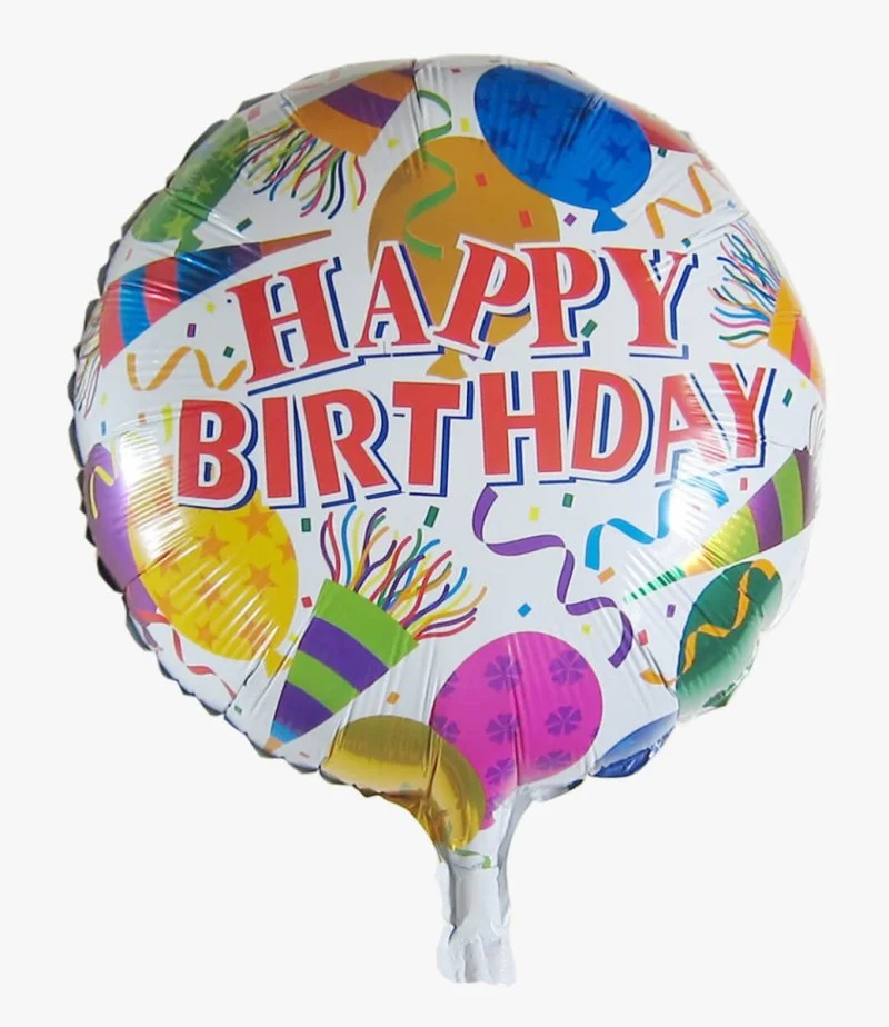 Happy Birthday Confetti Helium Balloon