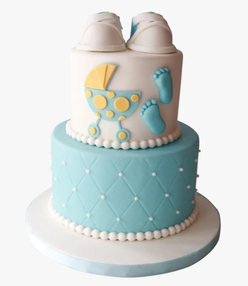 3D Tiered Customized Newborn Cake by Sugar Sprinkles 