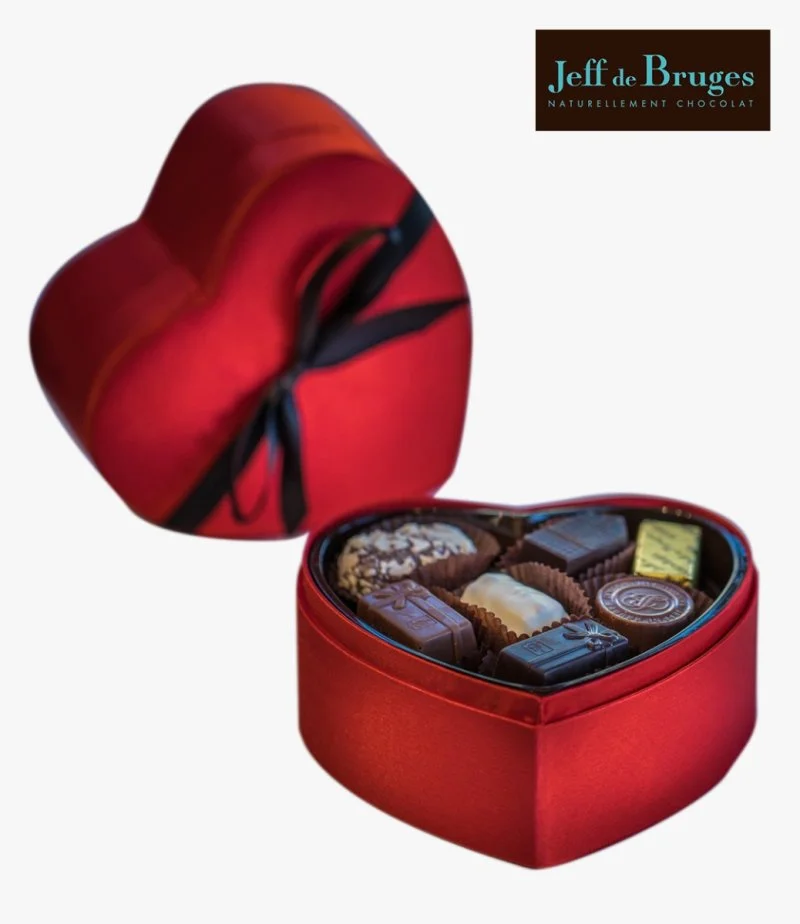 Small Heart Shaped Chocolate Box by Jeff de Bruges