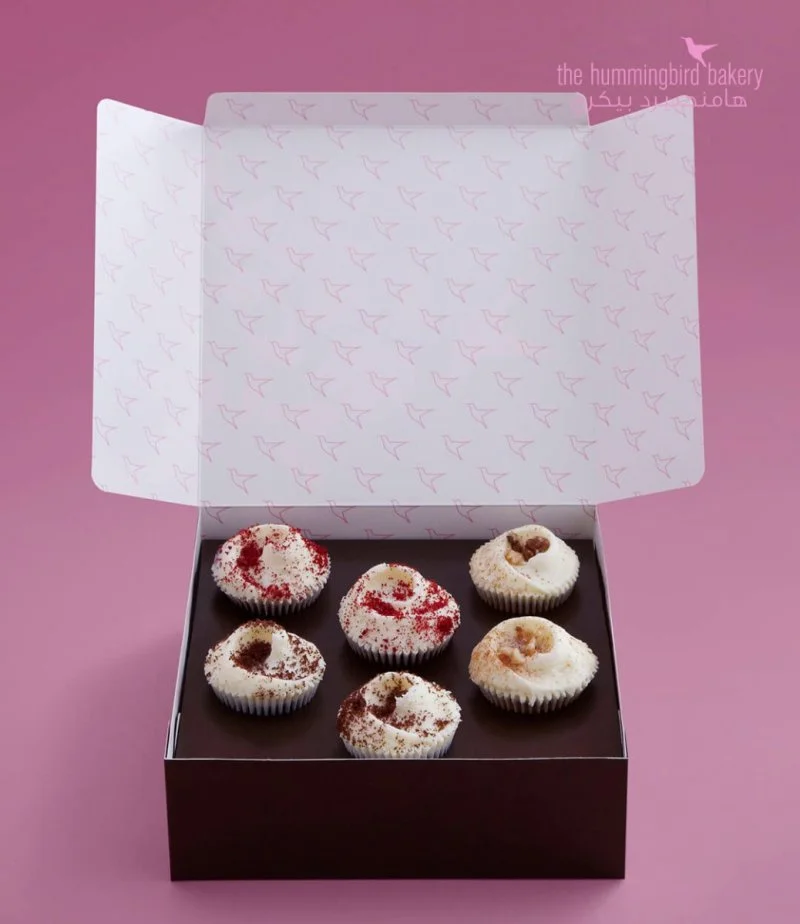 6pcs Luxury Cupcake Gift Box Small By Hummingbird Bakery