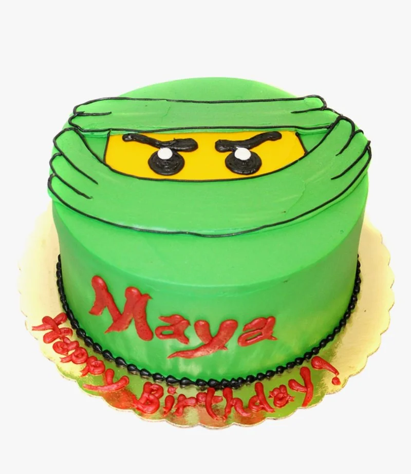 Green Ninja Cake by Sugar Sprinkles 